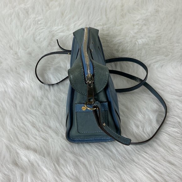 Marc Jacobs Gray Blue Leather Marc Jacobs Wellington Peggy Crossbody Bag - Picture 3 of 10